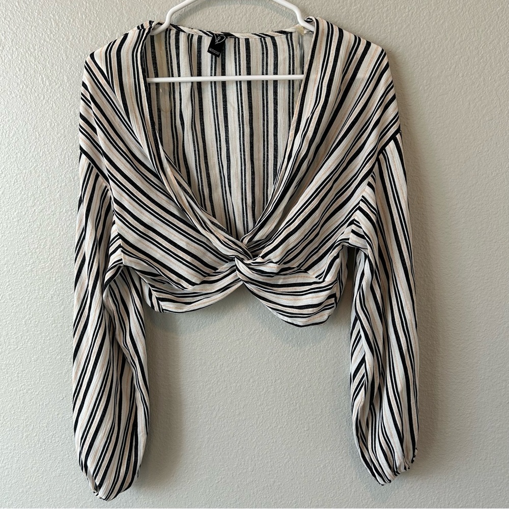 Windsor Navy and Cream Striped Blouse